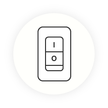 Rustiikkinen seinävalaisin ruskea, Selena, katkaisimella