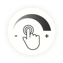 Moderni muovi työpöytävalaisin valkoinen, Arslan, 5W, 4000K LED, kosketushimmentimellä