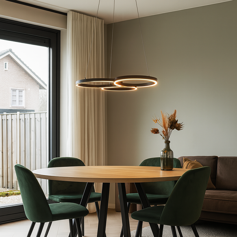 Design riippuvalaisin musta, Thalia, 36W, 2700K LED, 3-portaisesti himmennettävä