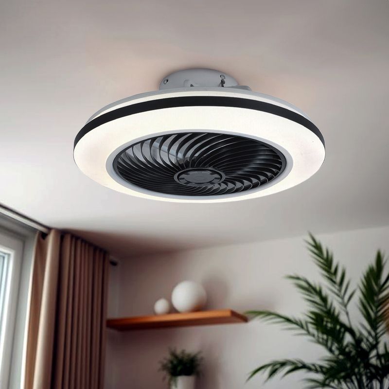 Moderni kattotuuletin musta, Hale, 40W, 3000K LED, kaukosäätimellä