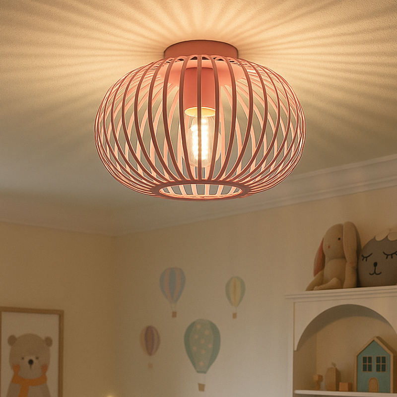 Teollinen kattolamppu vaaleanpunainen, Lieve