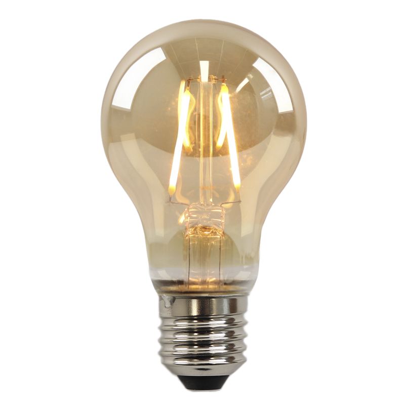 Himmennettävä E27 Olucia LED-filamenttilamppu Yona, meripihkanvärinen, A60, 2W, 2200K Himmennettävä E27 Olucia LED-filamenttilamppu Yona, meripihkanvärinen, A60, 2W, 2200K