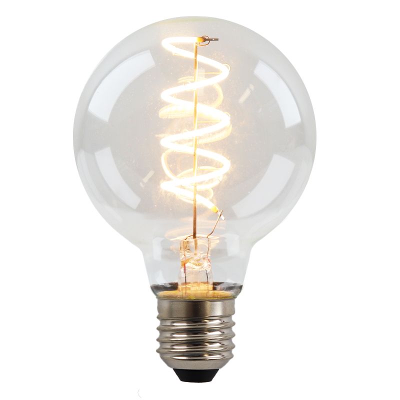Himmennettävä E27 Olucia LED-hehkulamppu Tuelo, G80, 4W, 2700K
