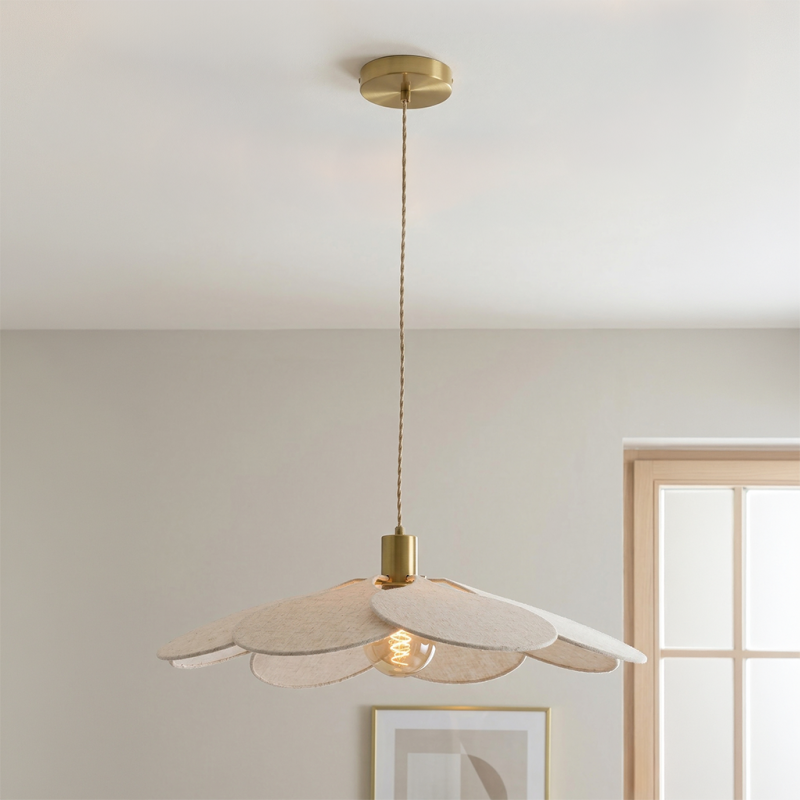 Rustiikkinen riippuvalaisin beige, Nena