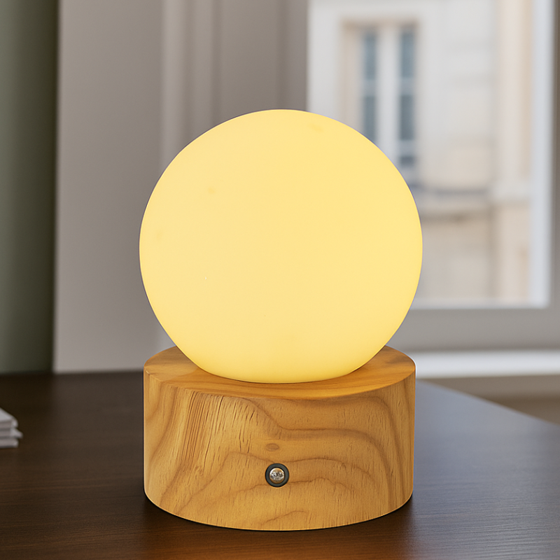 Puu pöytävalaisin, Tiddo, 2W, dim to warm LED, katkaisimella