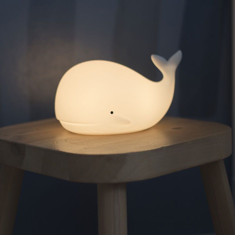 Muovi lastenhuoneen yövalo valkoinen, Whale, 0,5W, RGBW LED