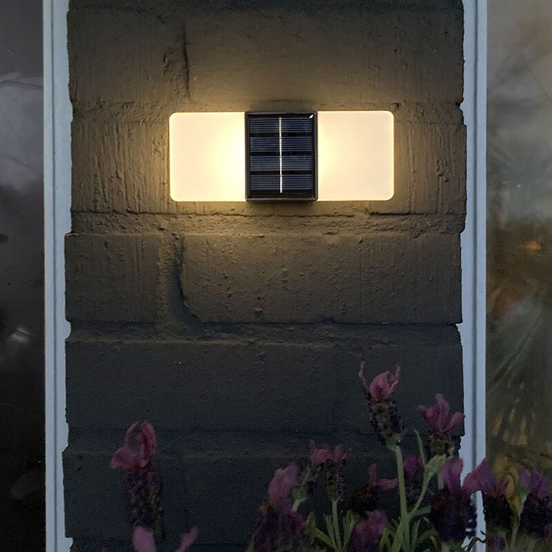 Muovi aurinkovoimainen ulkovalaisin valkoinen, Amier, 0,3W, 3000K LED, IP44