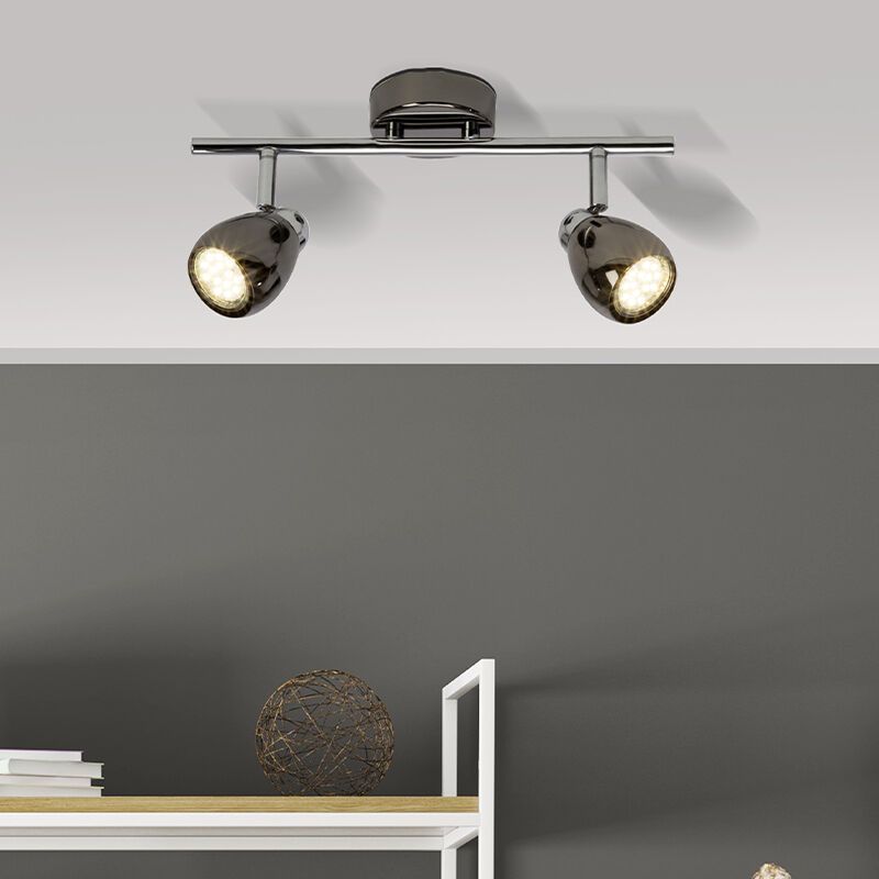 Metalli kattovalaisin musta, Khadra, 3W, 3000K LED