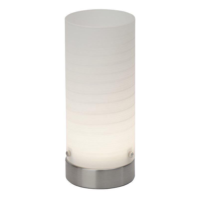 Lasi pöytävalaisin valkoinen, Mexi, 3W, 3000K LED, katkaisimella