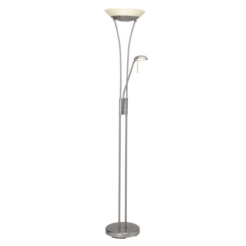 Lasi seisova lukulamppu kromi, Ivan, 18W, 3000K LED, katkaisimella