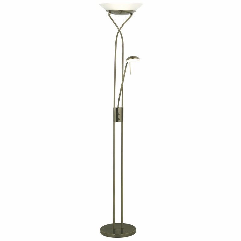 Moderni seisova lukulamppu messinki, Joann, 18W, 3000K LED, katkaisimella