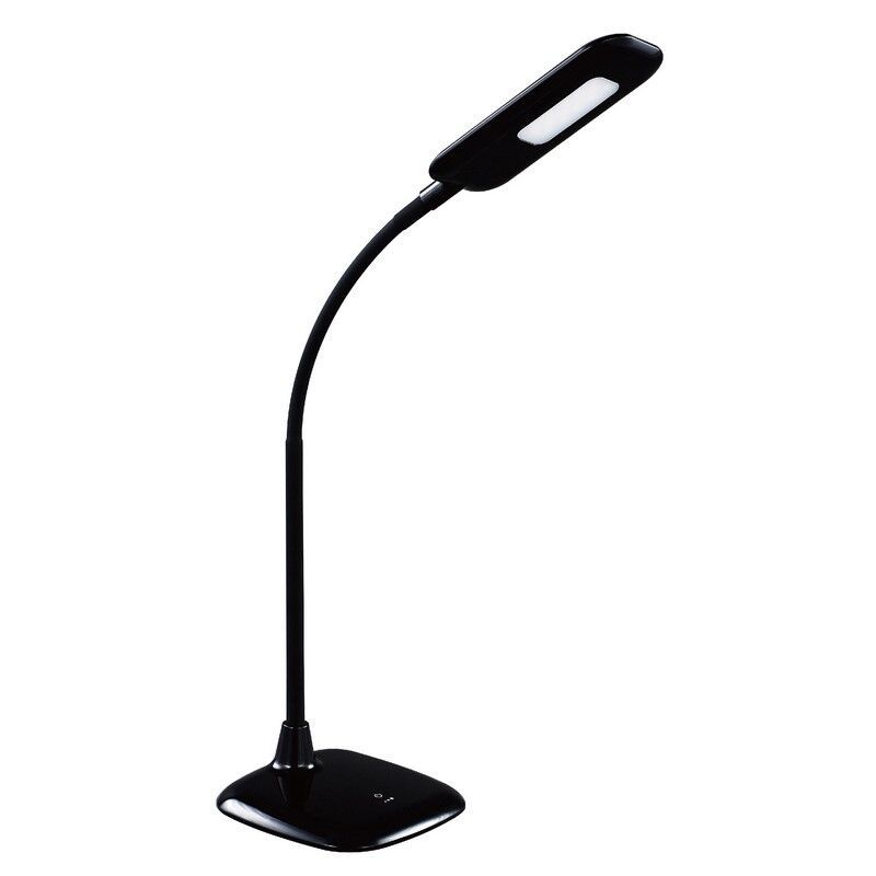 Muovi työpöytävalaisin musta, Jenoah, 5W, 6000K LED, kosketushimmentimellä