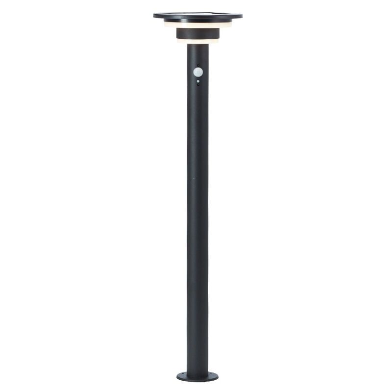 Moderni aurinkovoimainen ulkolattiavalaisin musta, Lonneke, 3W, 3000K LED, IP44