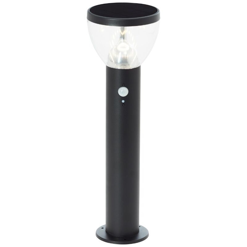 Moderni aurinkovoimainen ulkolattiavalaisin musta, Saar, 3W, 3000K LED, IP44