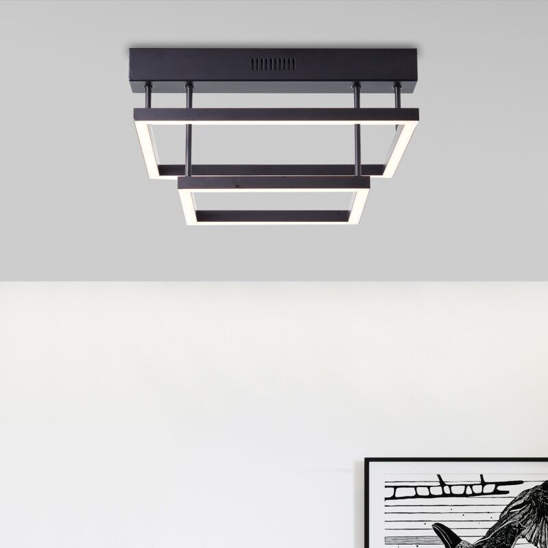 Moderni kattolamppu musta, Enis, 34W, 3000K LED, 3-portaisesti himmennettävä