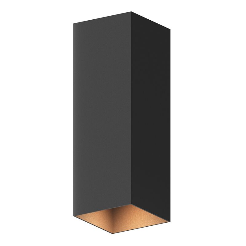 Musta alumiini ylös alas seinävalaisin, Dion, 8W, 3000K LED, IP54
