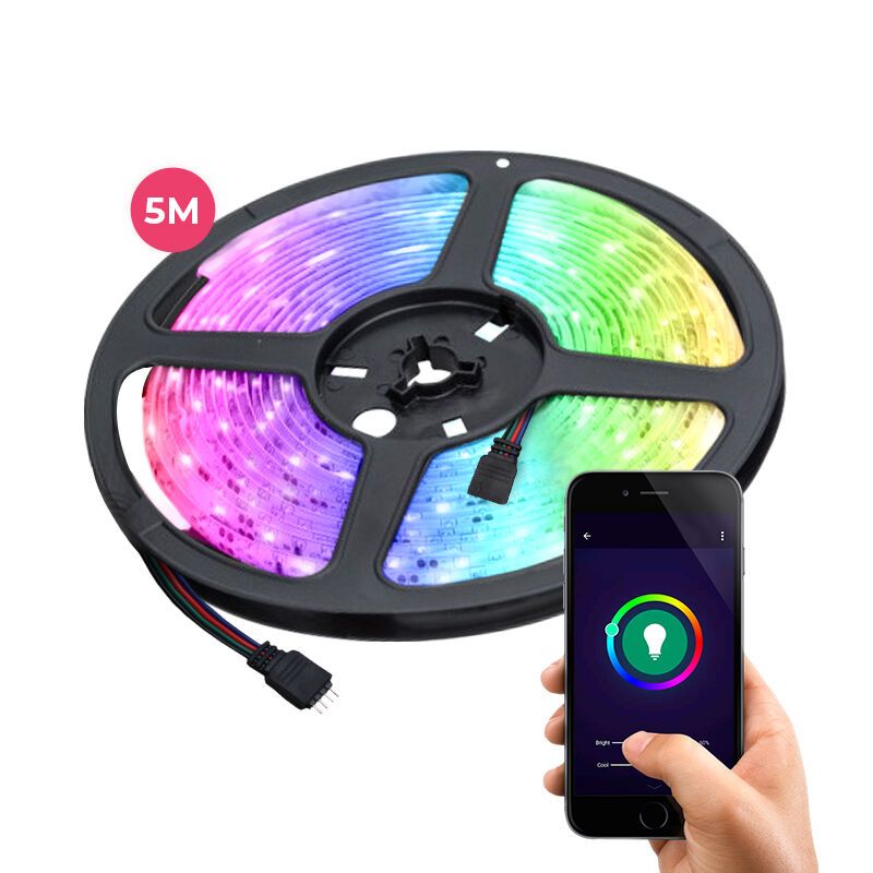 5 metrin älykäs WiFi-TV-LED-nauha, 30 W, RGB (kaikki värit) 5 metrin älykäs WiFi-TV-LED-nauha, 30 W, RGB (kaikki värit)