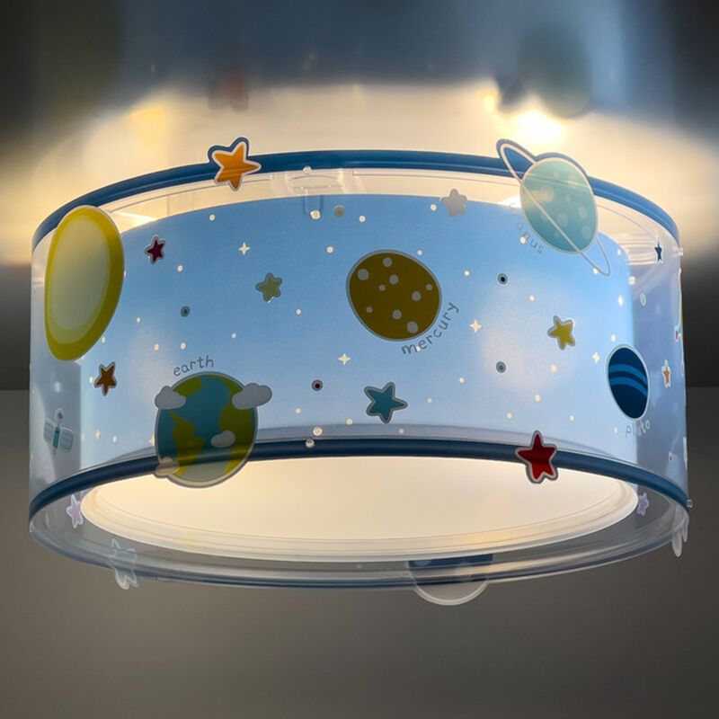 Sininen muovi lastenhuoneen kattovalaisin, Planeten