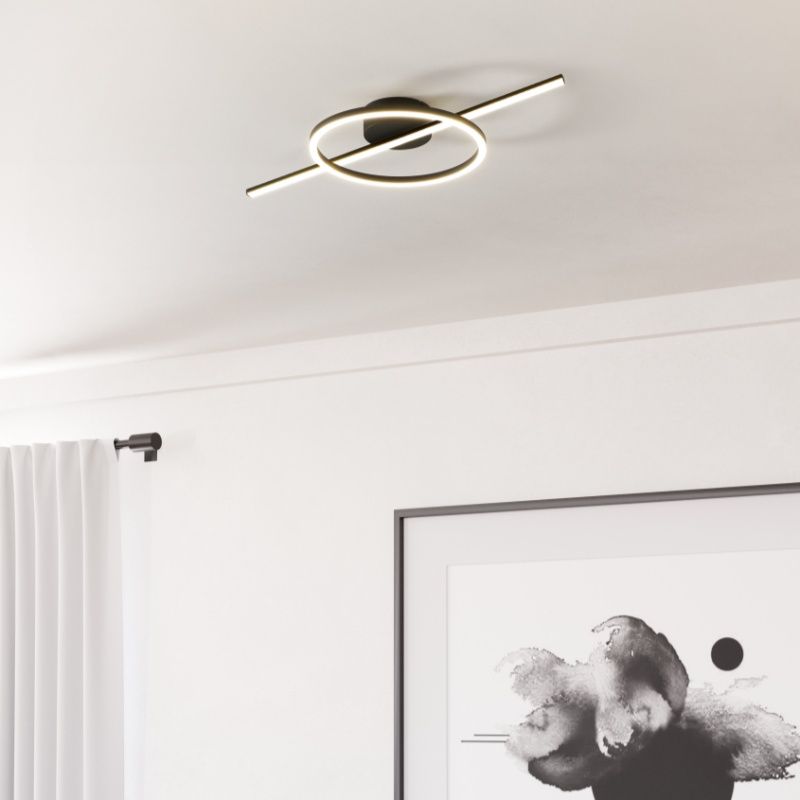 Moderni muovi kattovalaisin musta, Xam, 19,5W, white switch LED