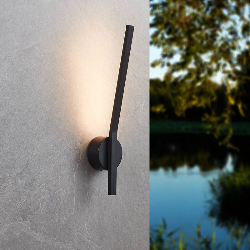 Moderni alumiini ulkovalaisin musta, Rutger, 11W, 3000K LED, IP54