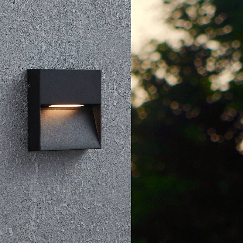 Moderni alumiini ulkovalaisin musta, Lamar, 4,8W, lämmin–kylmä valkoinen säädettävä LED, IP65