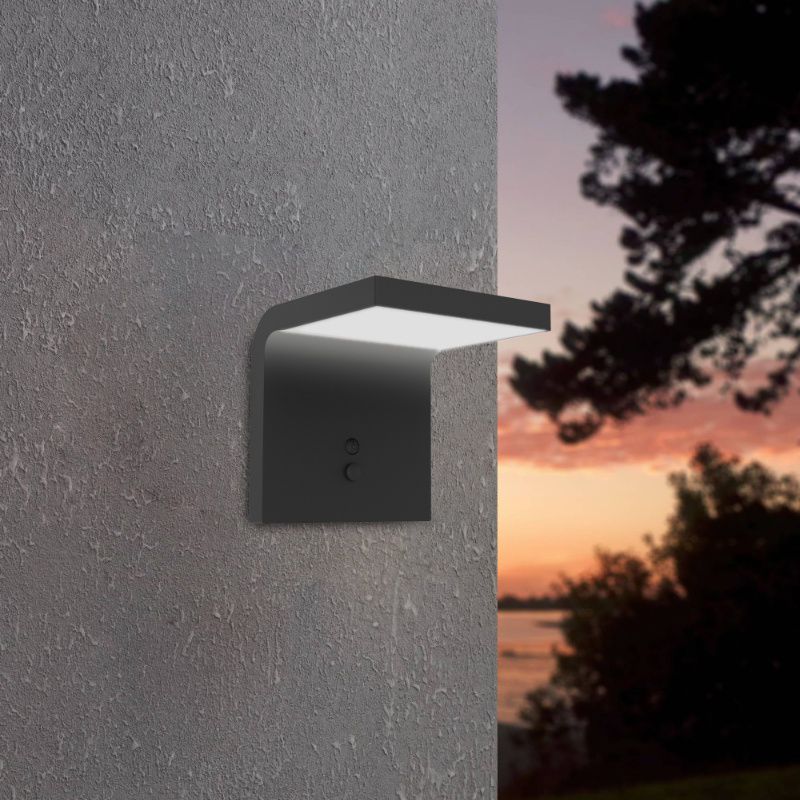 Muovi aurinkovoimainen ulkovalaisin musta, Huseyin, 6,5W, 4000K LED, IP65