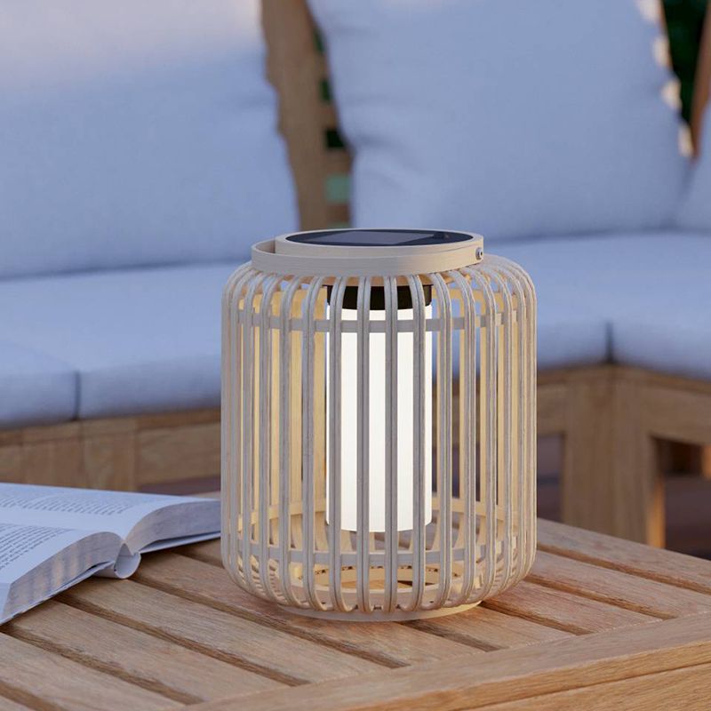 Puu aurinkoenergialla ulkopöytävalaisin ruskea, Hanin, 3,3W, 4000K LED, IP44, katkaisimella