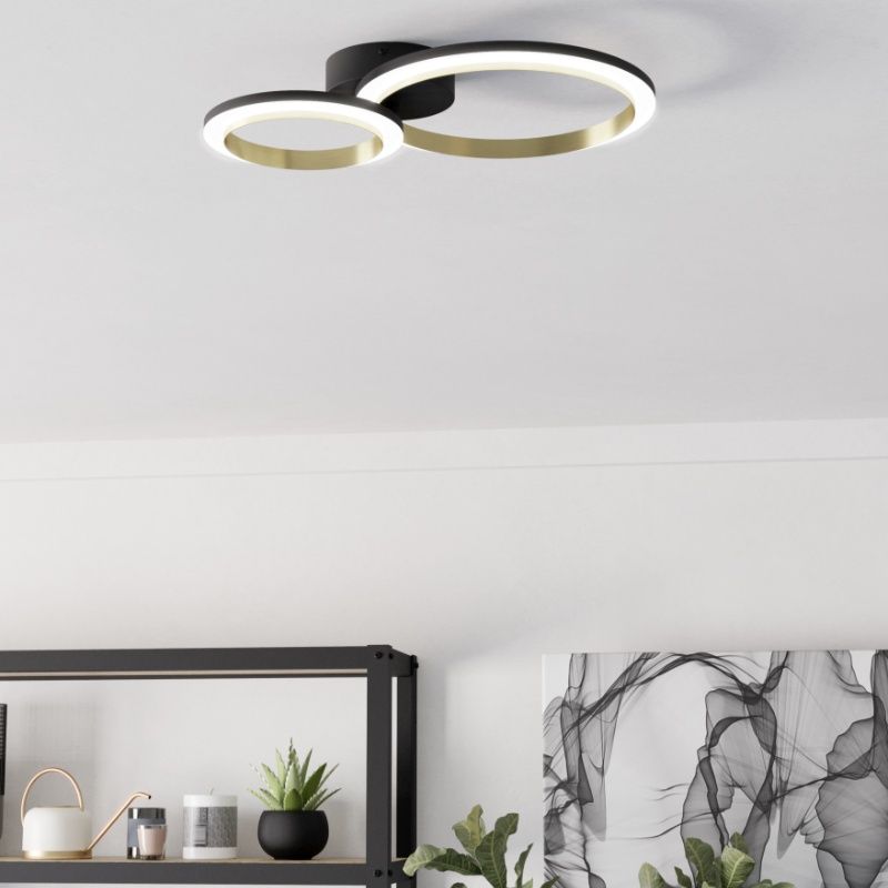 Design muovi kattovalaisin messinki, Conrad, 12W, 4000K LED, 3-portaisesti himmennettävä