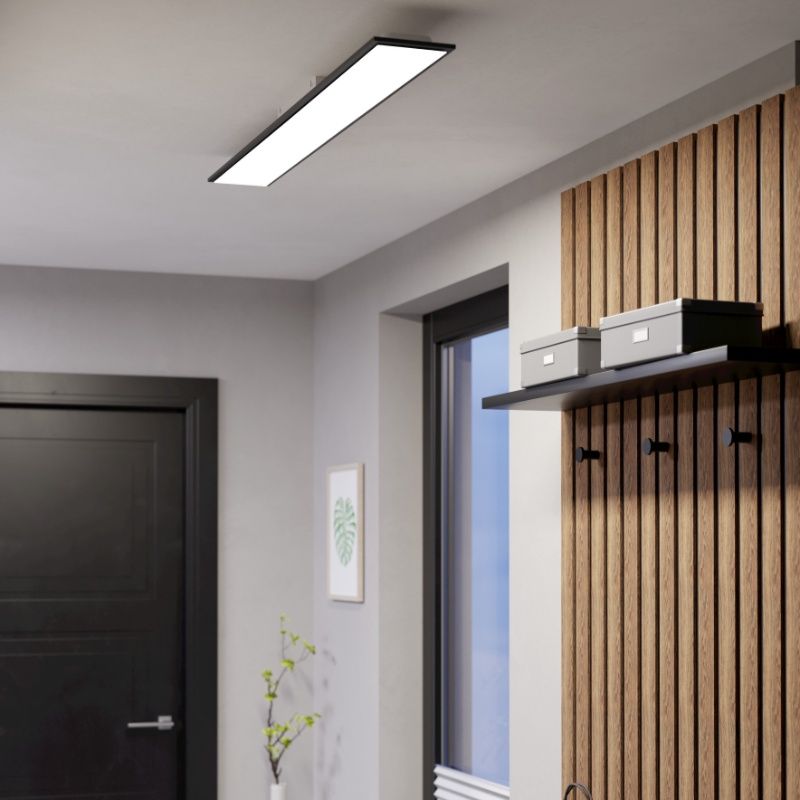 Design muovi äly kattovalaisin musta, Muhsin, 28W, RGBW LED Design muovi äly kattovalaisin musta, Muhsin, 28W, RGBW LED