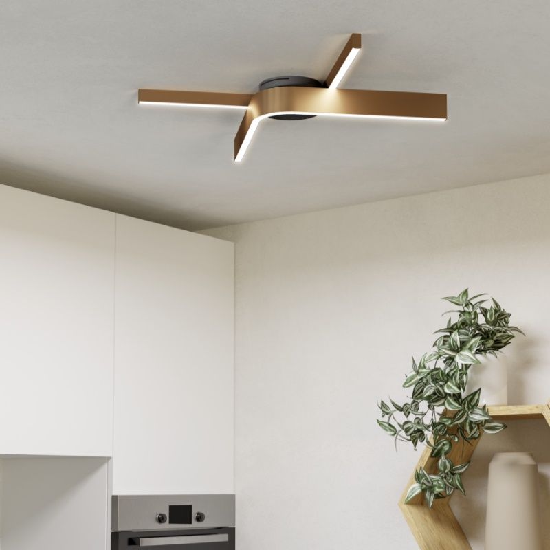 Design muovi äly kattovalaisin pronssi, Frauke, 18W, RGBW LED, kaukosäätimellä