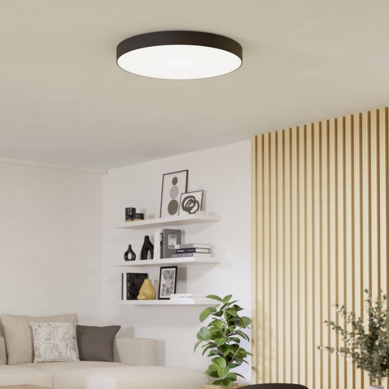 Moderni muovi äly kattovalaisin musta, Germen, 36,5W, RGBW LED, kaukosäätimellä