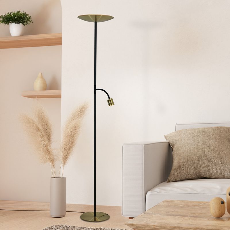Moderni teräs lattiavalaisin messinki, Crijn, 26,5W, 2700K LED, kosketushimmentimellä Moderni teräs lattiavalaisin messinki, Crijn, 26,5W, 2700K LED, kosketushimmentimellä