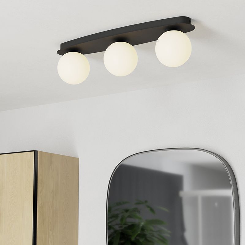 Moderni teräs kattovalaisin musta, Cornee, 4,2W, 2700K LED, IP44 Moderni teräs kattovalaisin musta, Cornee, 4,2W, 2700K LED, IP44