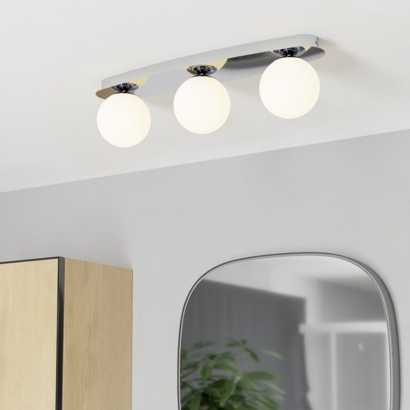 Moderni teräs kattovalaisin kromi, Cornee, 4,2W, 2700K LED, IP44