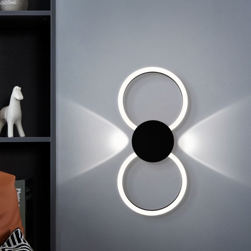 Design alumiini seinävalaisin musta, Vixa, 20W, 3000K LED