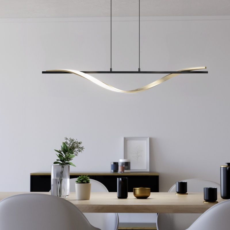 Design muovi riippuvalaisin messinki, Cunera, 20W, lämmin–kylmä valkoinen säädettävä LED, 3-portaisesti himmennettävä