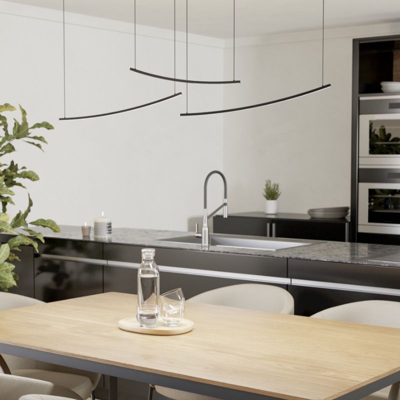 Moderni muovi riippuvalaisin musta, Vilko, 22W, white switch LED