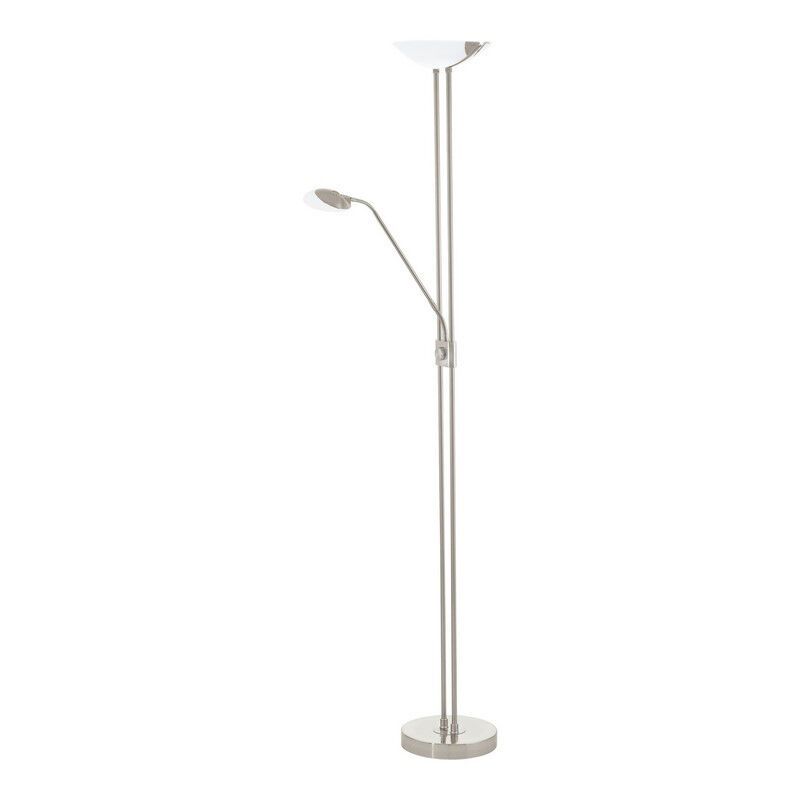 Design lasi seisova lukulamppu nikkeli, Brava, 20W, 3000K LED, katkaisimella Design lasi seisova lukulamppu nikkeli, Brava, 20W, 3000K LED, katkaisimella