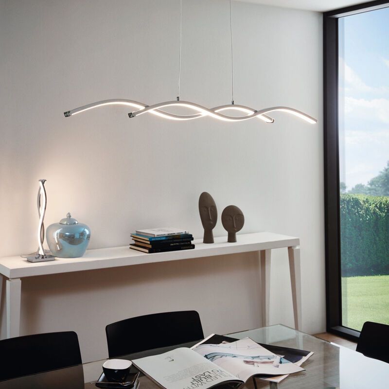 Moderni alumiini riippuvalaisin kromi, Arantxa, 9W, 3000K LED