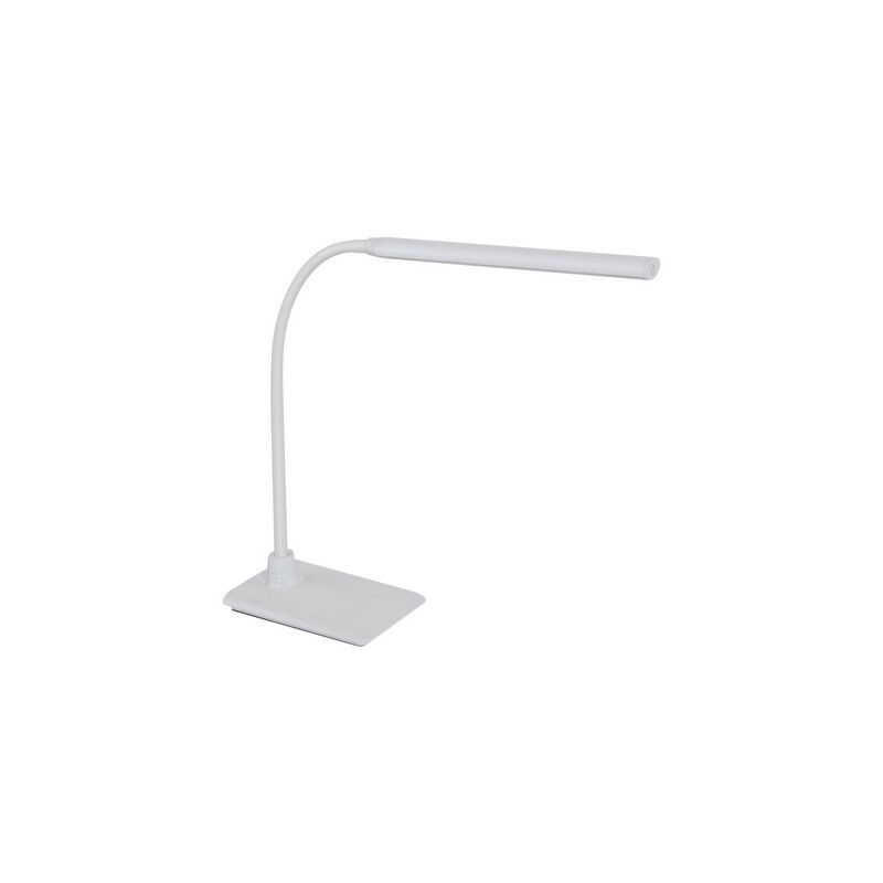 Moderni muovi työpöytävalaisin valkoinen, Brennan, 5W, 4000K LED, kosketushimmentimellä
