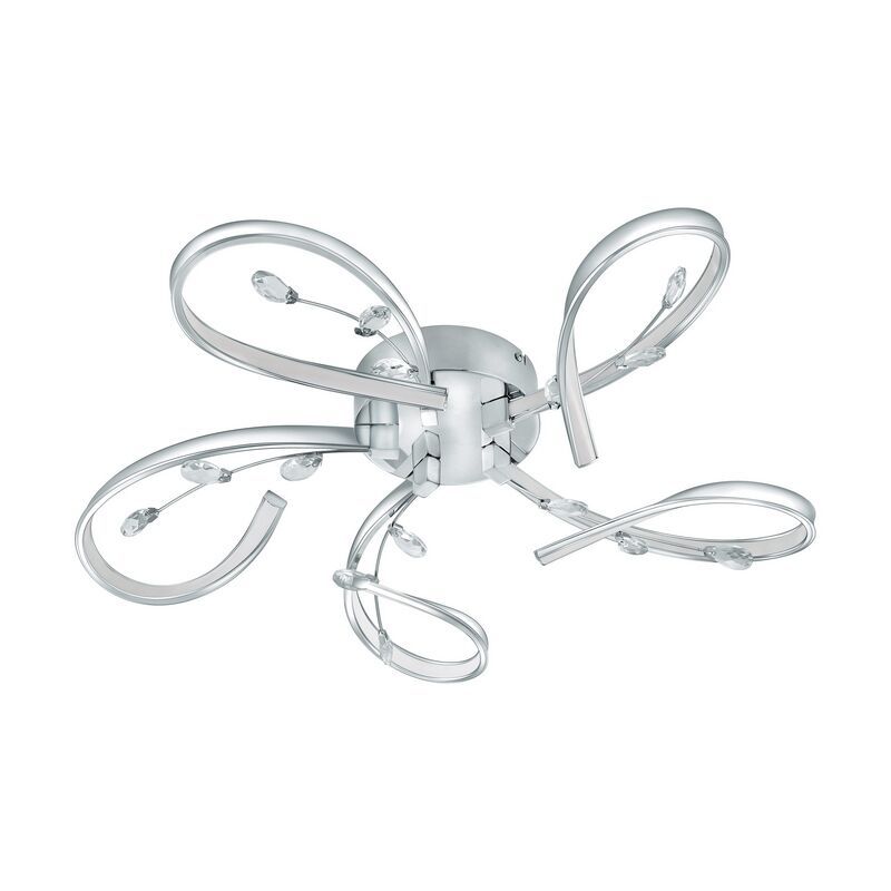 Design alumiini kattolamppu kromi, Yorik, 6W, 3000K LED