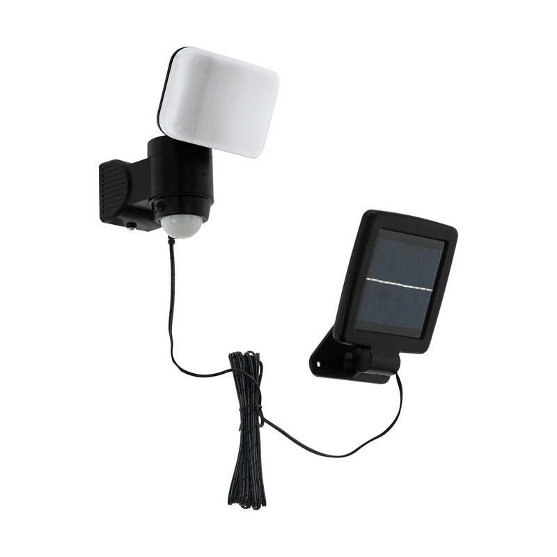 Muovi aurinkovoimainen ulkovalaisin musta, Frits, 5W, 6500K LED, IP44 Muovi aurinkovoimainen ulkovalaisin musta, Frits, 5W, 6500K LED, IP44