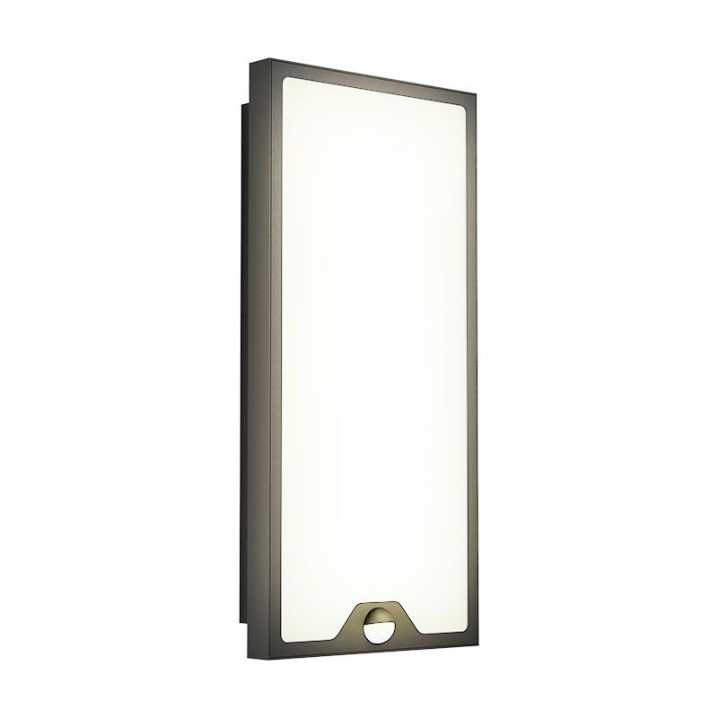 Moderni teräs liiketunnistimella varustettu ulkoseinävalaisin musta, Lydian, 16W, 3000K LED, IP44
