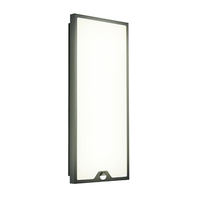 Moderni teräs liiketunnistimella varustettu ulkoseinävalaisin musta, Lydian, 18,5W, 3000K LED, IP44