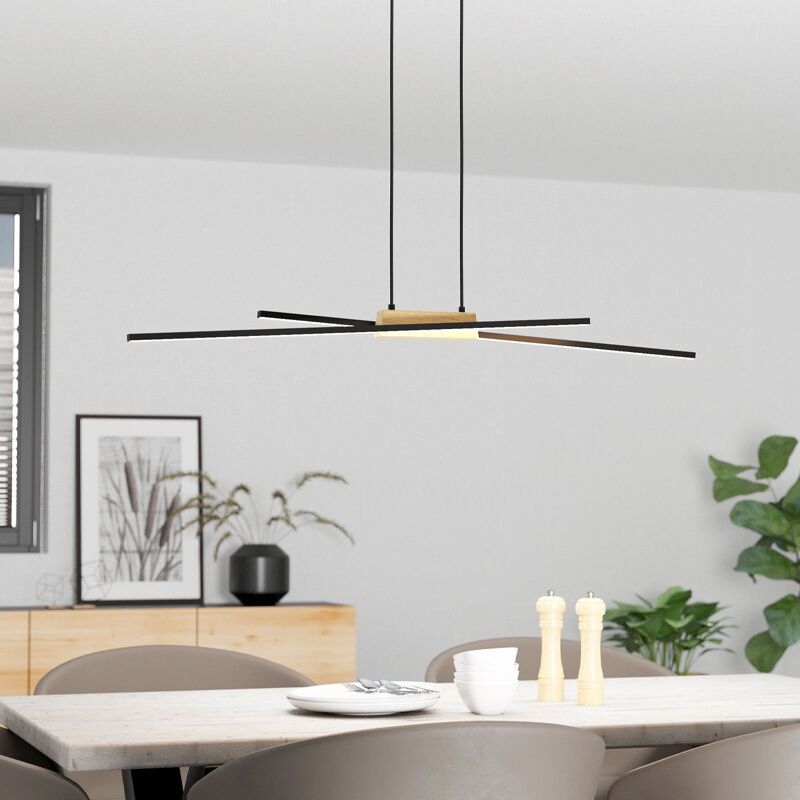 Moderni alumiini riippuvalaisin musta, Leintje, 13W, 3000K LED