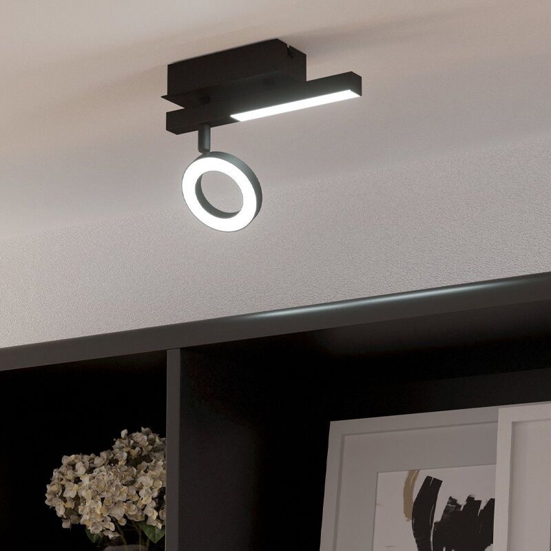 Moderni alumiini kattokohdevalaisin musta, Madelinde, 3,2W, 3000K LED
