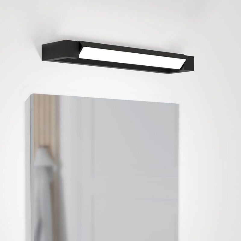 Moderni alumiini peilivalaisin musta, Shukri, 8,9W, 4000K LED, IP44