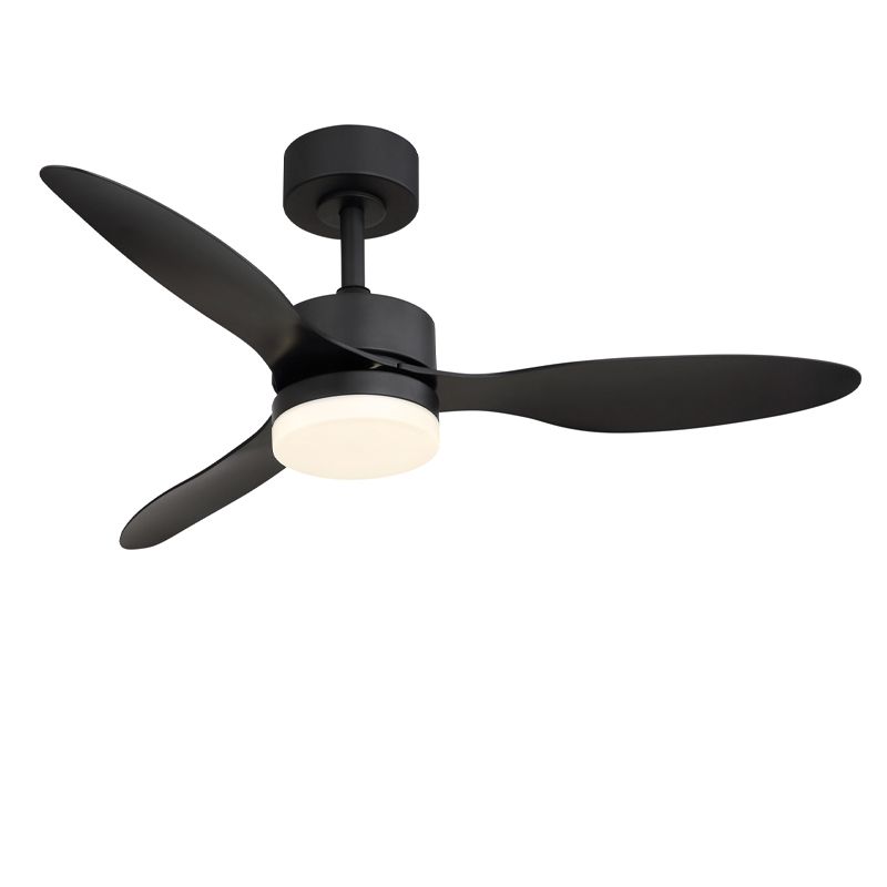 Musta moderni kattotuuletin metallinen, Herre, 20W, lämpimästä kylmään valkoiseen säädettävä LED, kaukosäätimellä