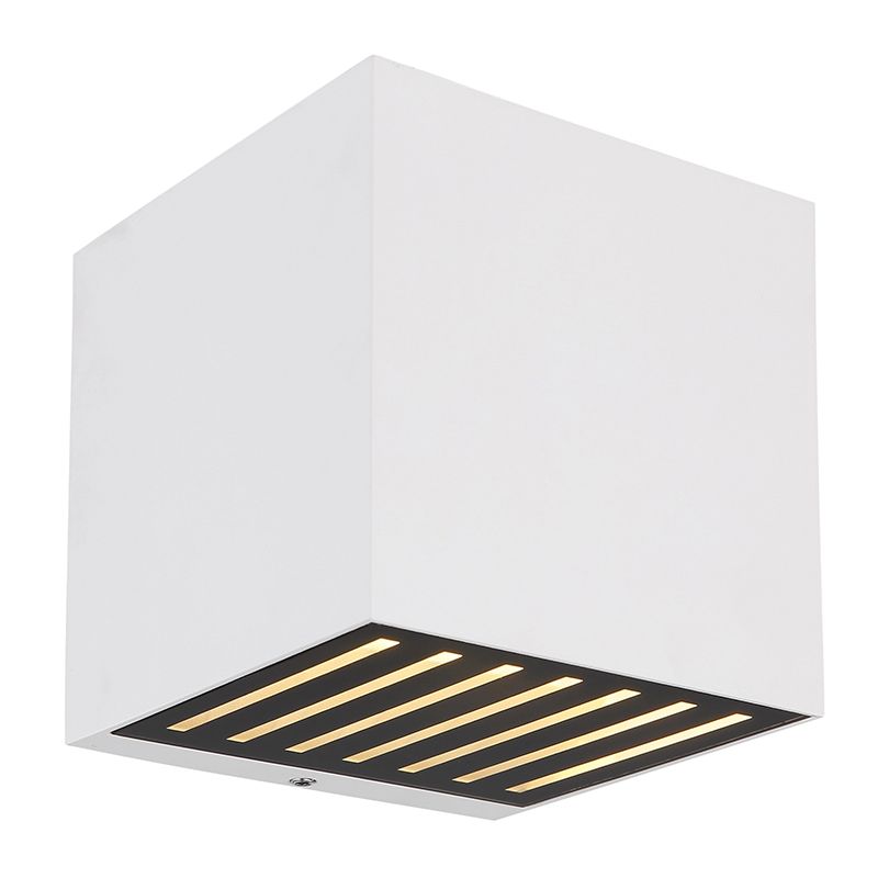 Moderni alumiini ylös alas seinävalaisin valkoinen, Moesha, 6W, 3000K LED, IP54