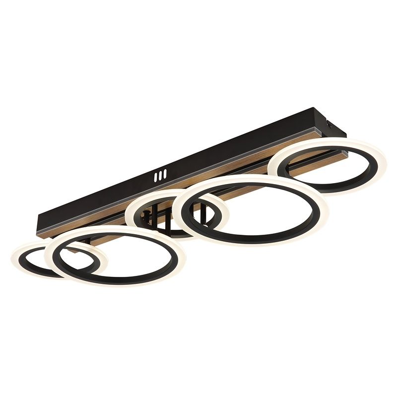 Design metalli kattovalaisin musta, Benedicte, 34W, white switch LED